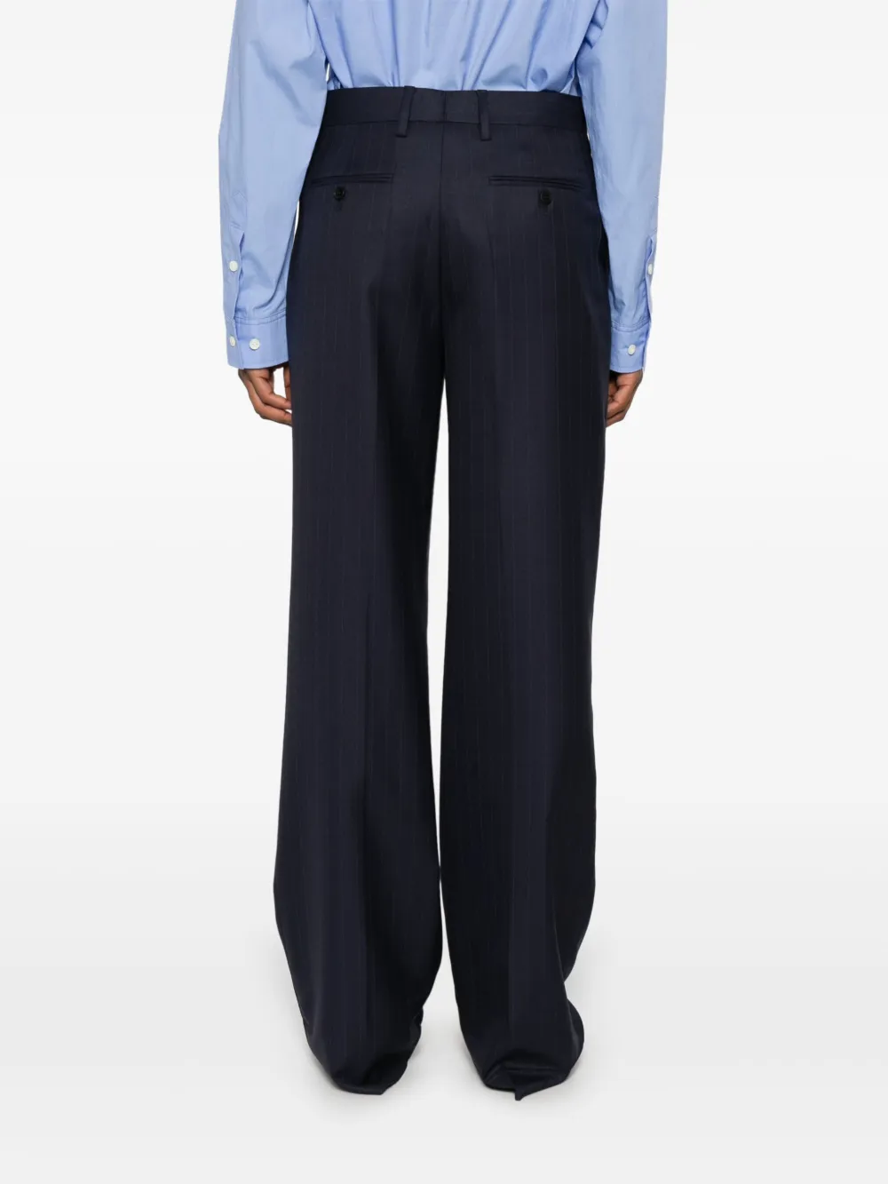 Prada Broek met krijtstreep Blauw