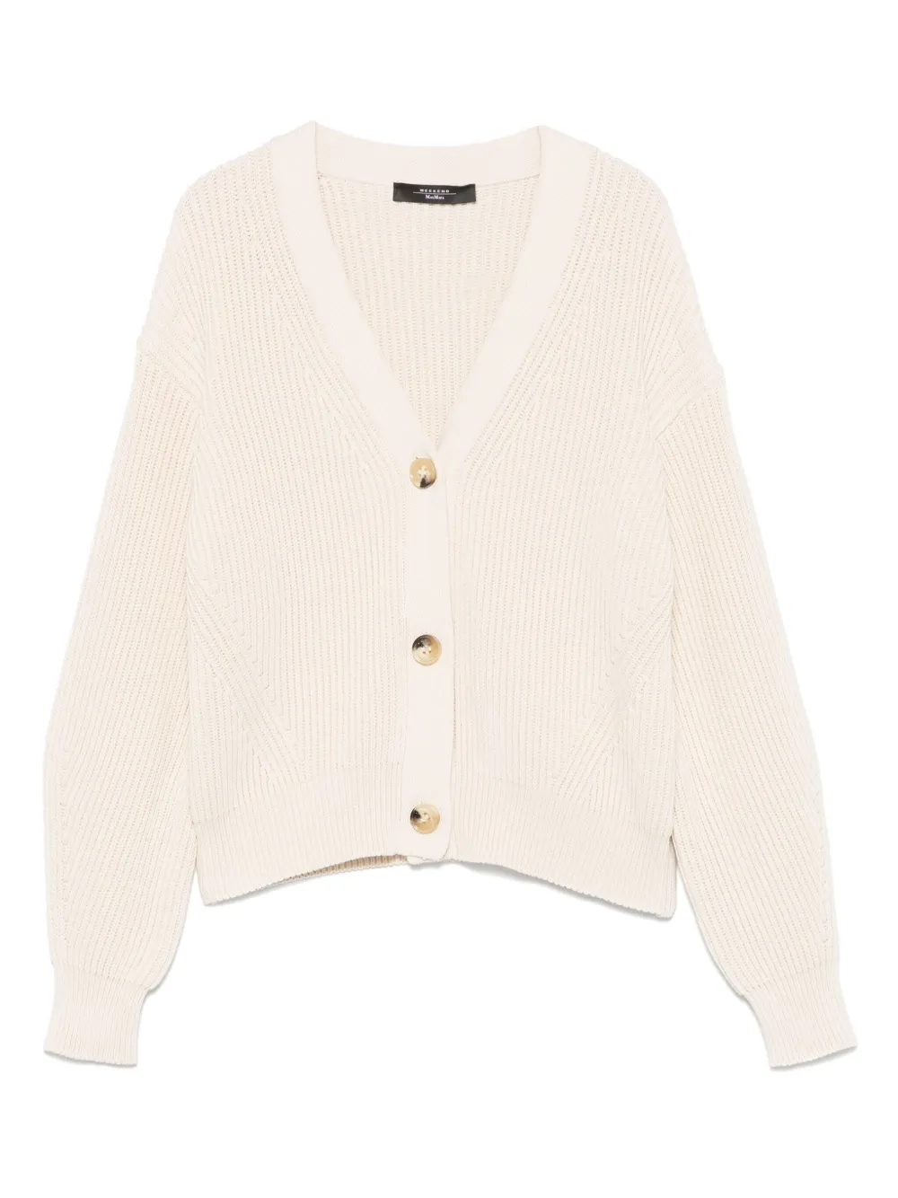 Weekend Max Mara Wales Cotton Blend Knit Cardigan In Neutral