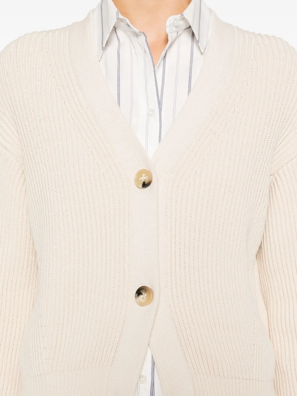 Weekend Max Mara Wales Cotton Blend Knit Cardigan In Neutral