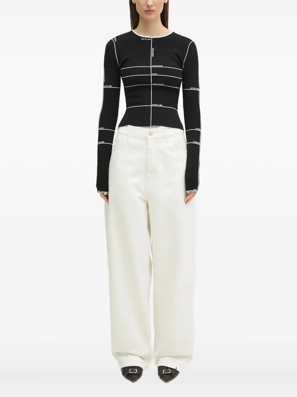 VETEMENTS intarsia-knit top | Black | Image 1