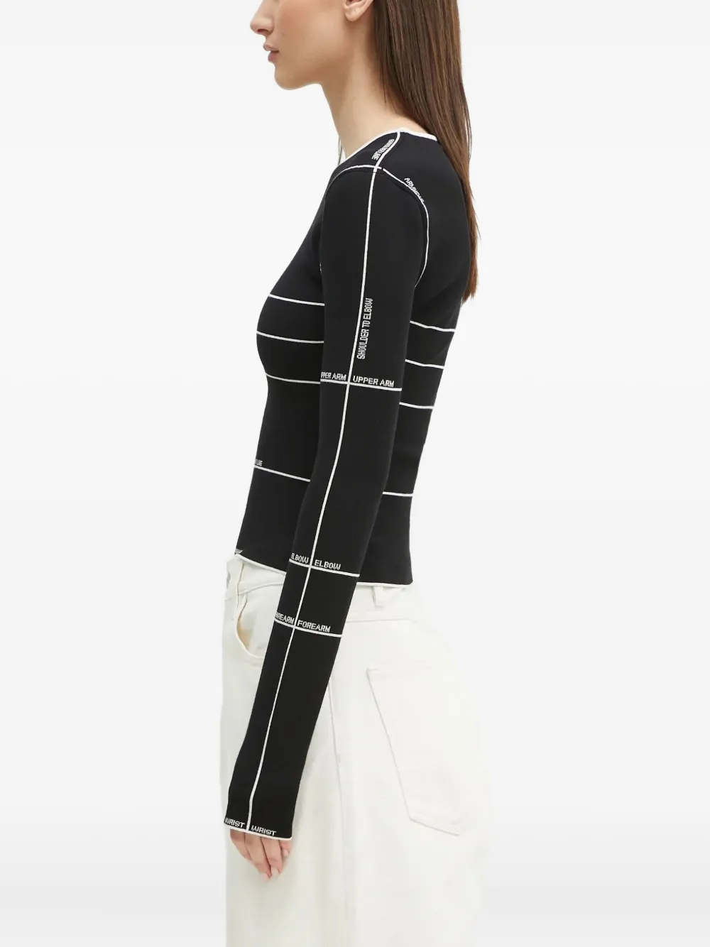 VETEMENTS Intarsia gebreide top Zwart