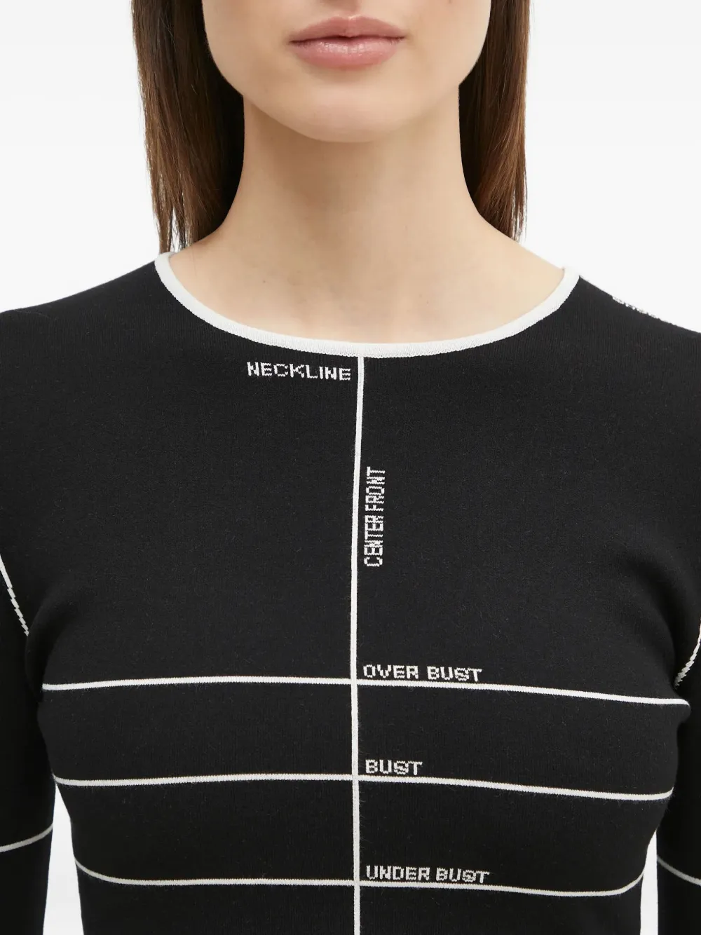 VETEMENTS Intarsia gebreide top Zwart