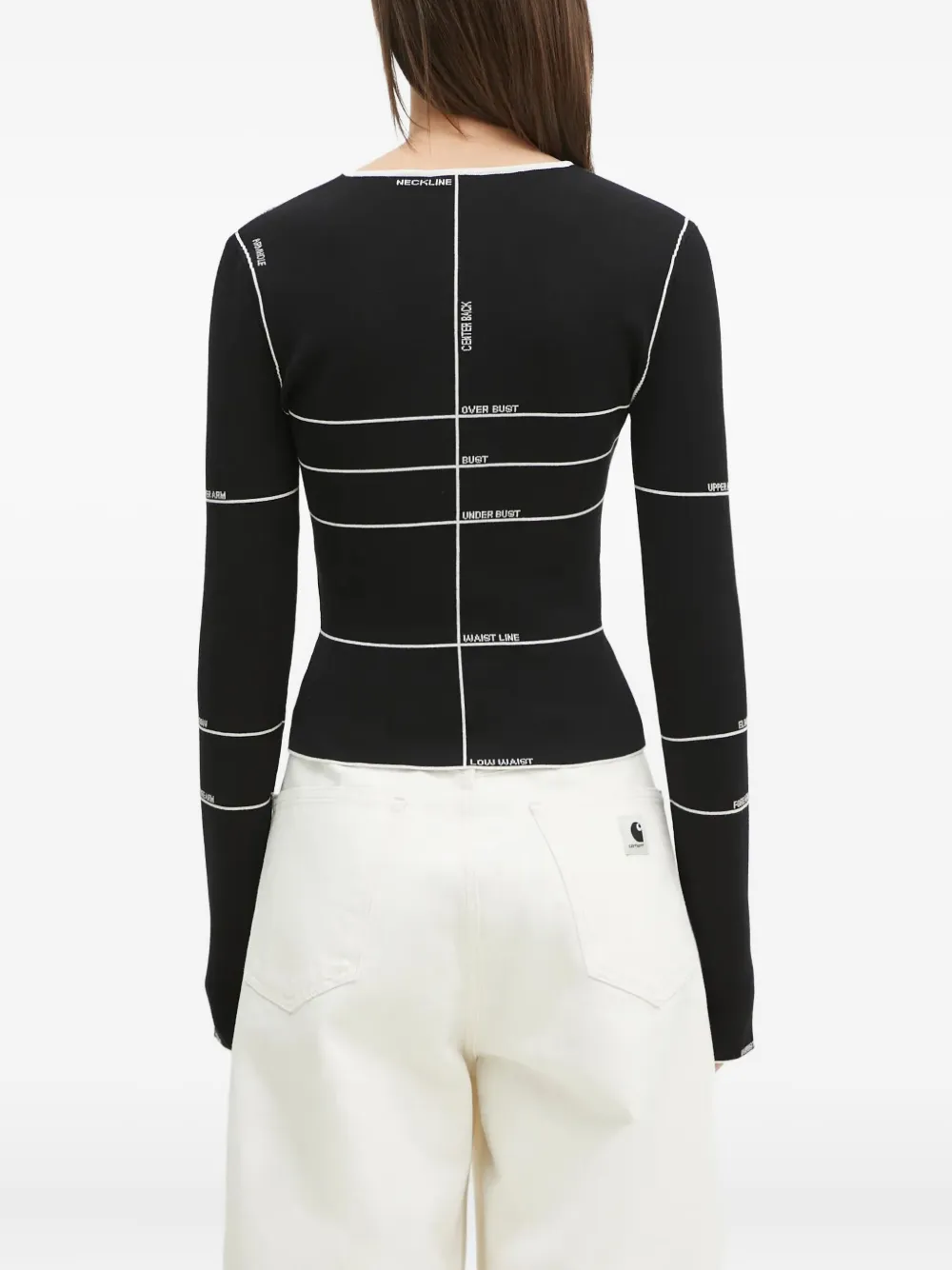 VETEMENTS Intarsia gebreide top Zwart
