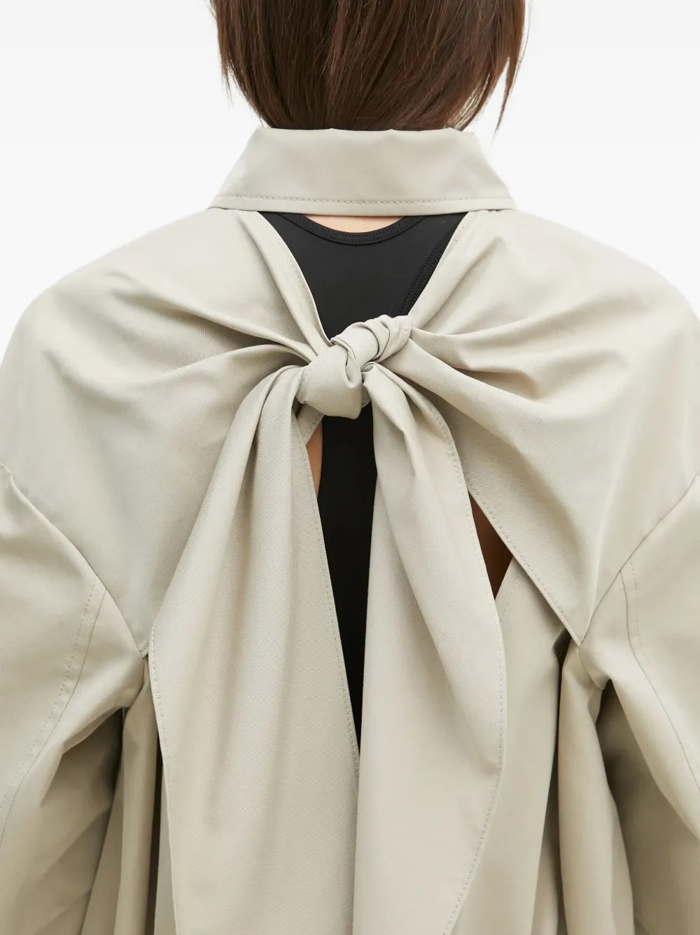 Undercover tie-back zip-front jacket Beige