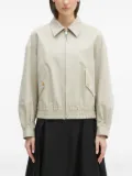 Undercover tie-back zip-front jacket - Neutrals