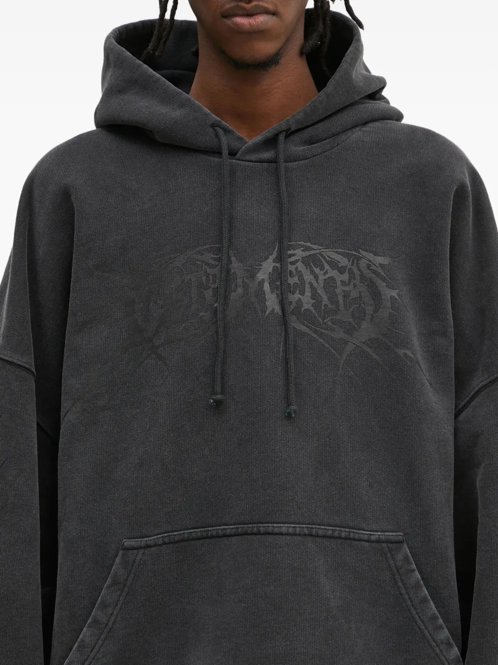 VETEMENTS Death Metal hoodie met logoprint Grijs