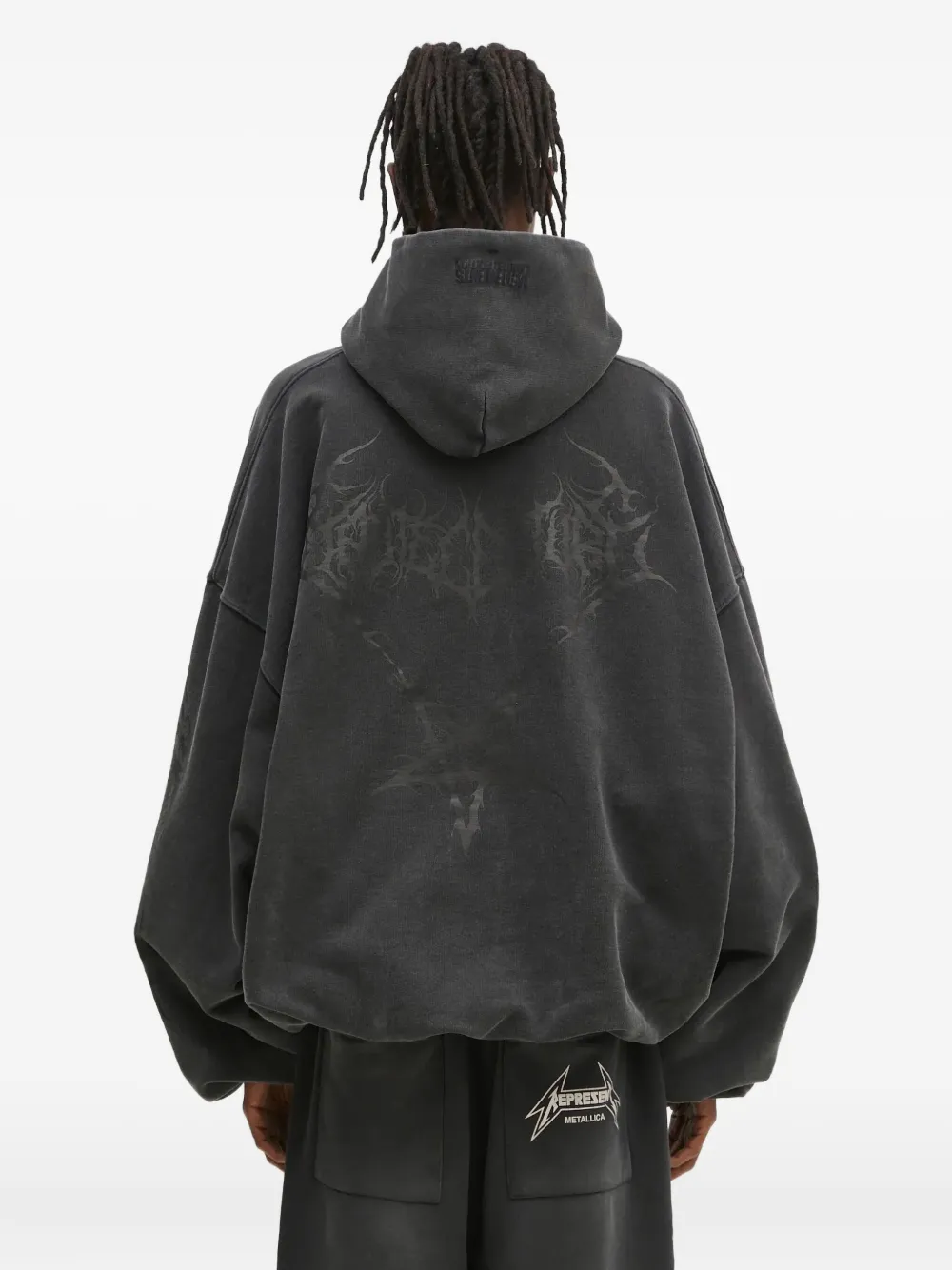 VETEMENTS Death Metal hoodie met logoprint Grijs