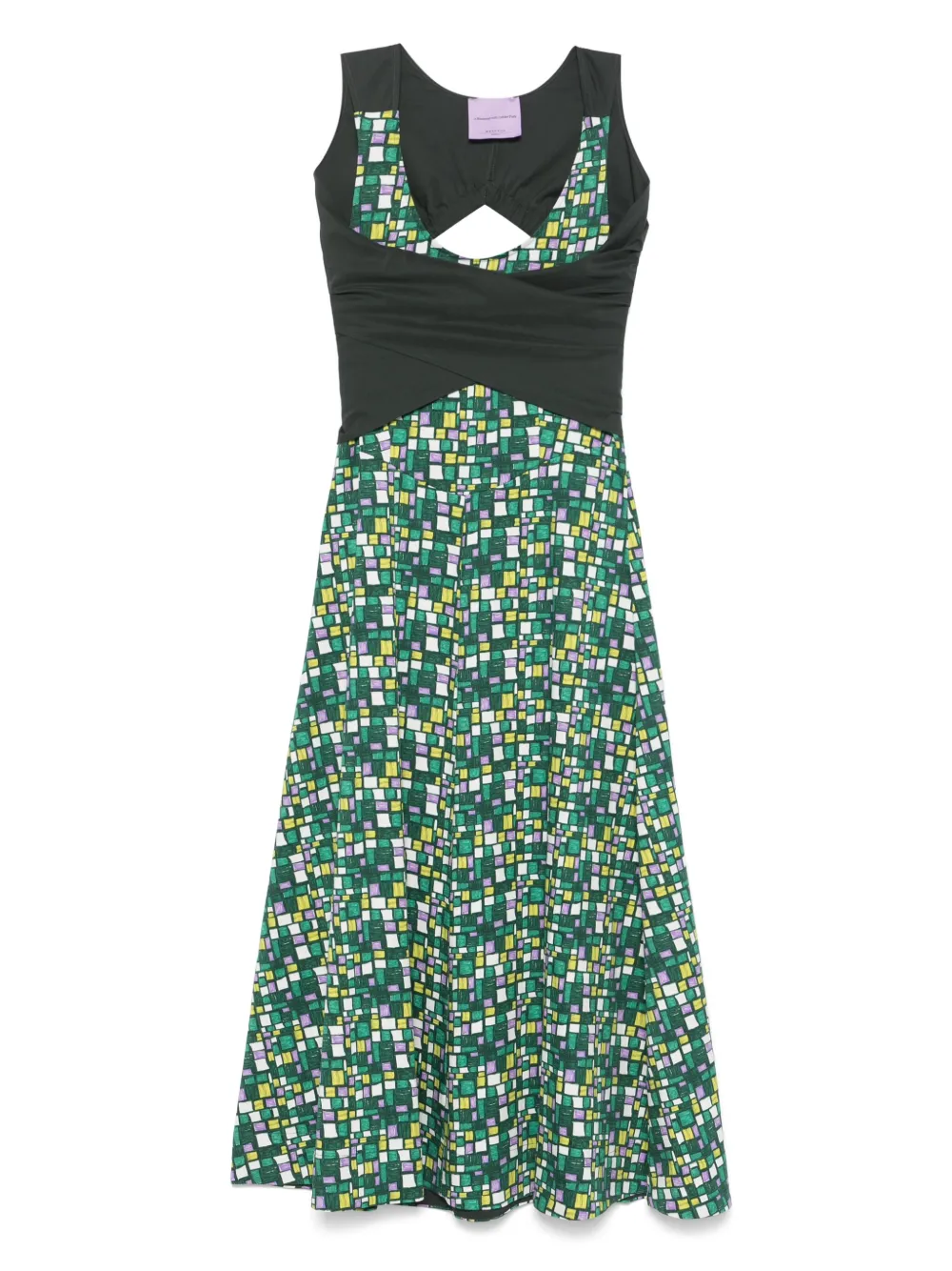 Weekend Max Mara robe Frisia à coupe longue | vert | Image 1