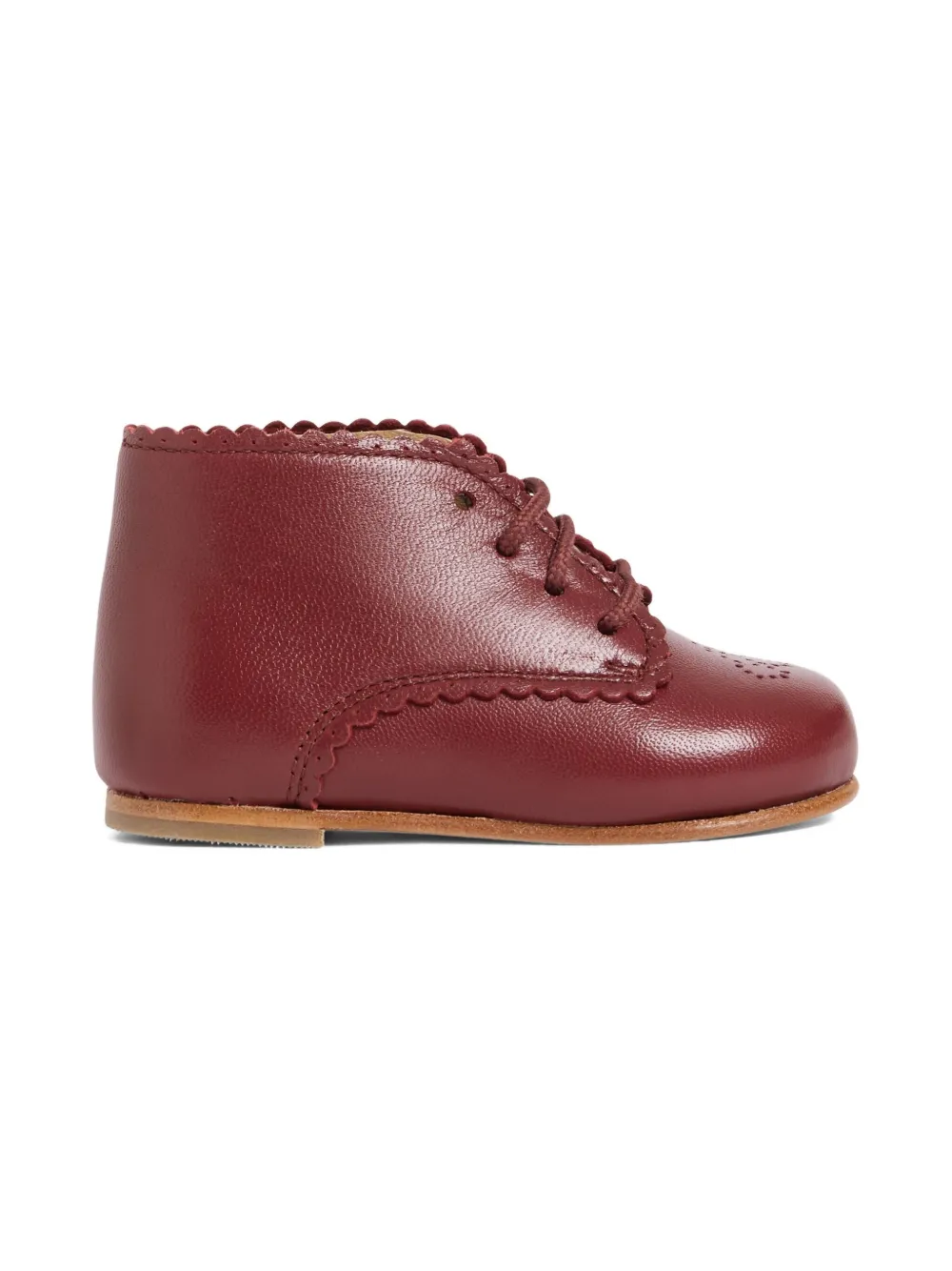 Bonpoint scalloped-edge boots Red