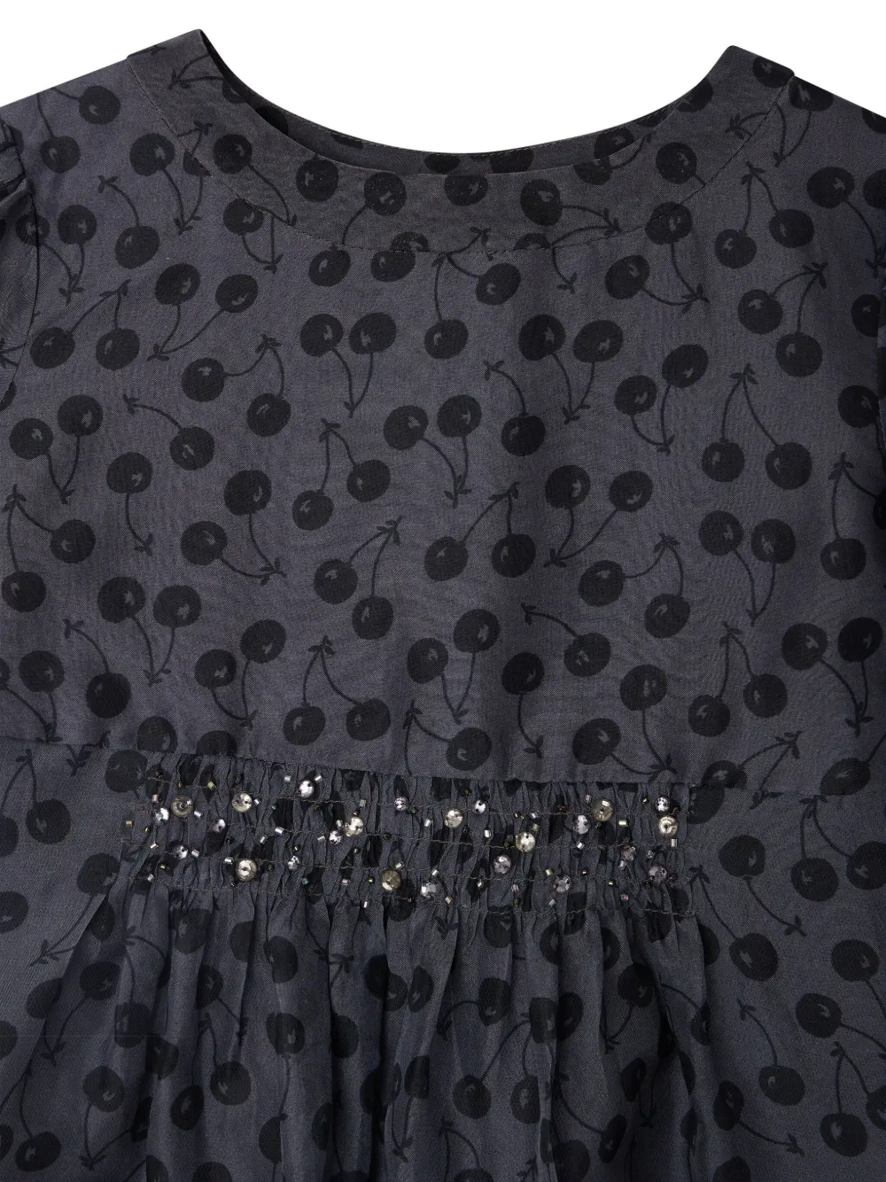 Bonpoint Jurk verfraaid met kersenprint Zwart
