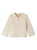 Bonpoint textured graphic pattern cardigan - Neutrals