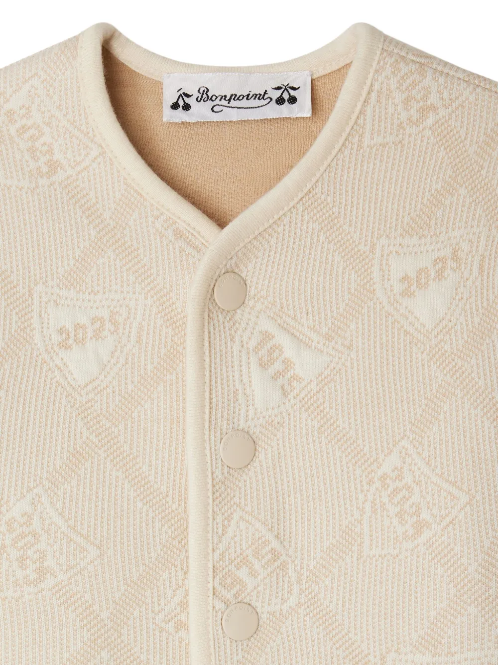 Bonpoint Vest met grafisch patroon Beige