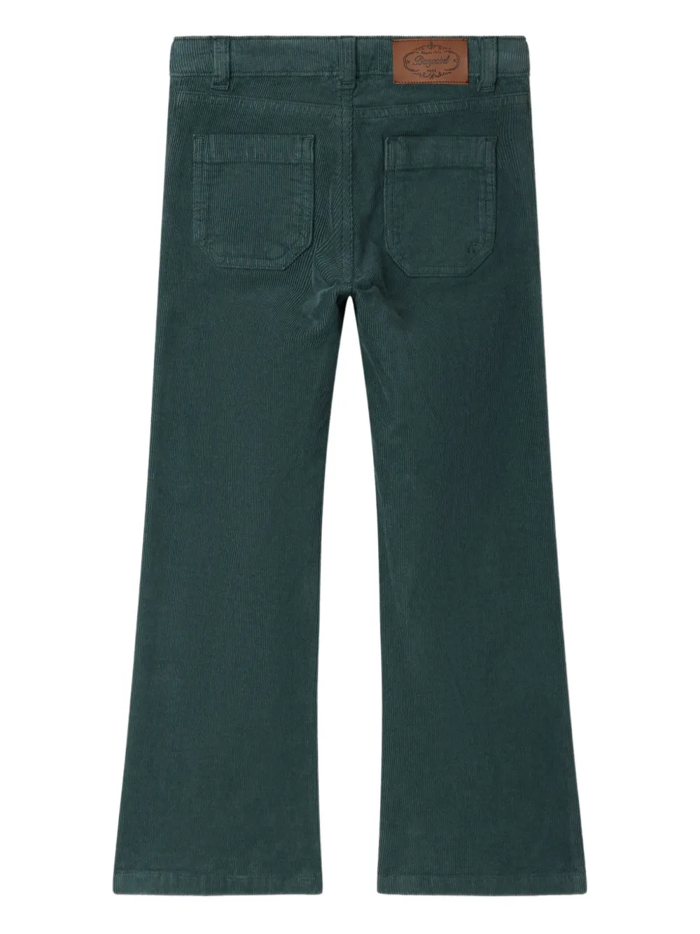 Bonpoint Ribfluwelen broek met opgestikte zak Groen