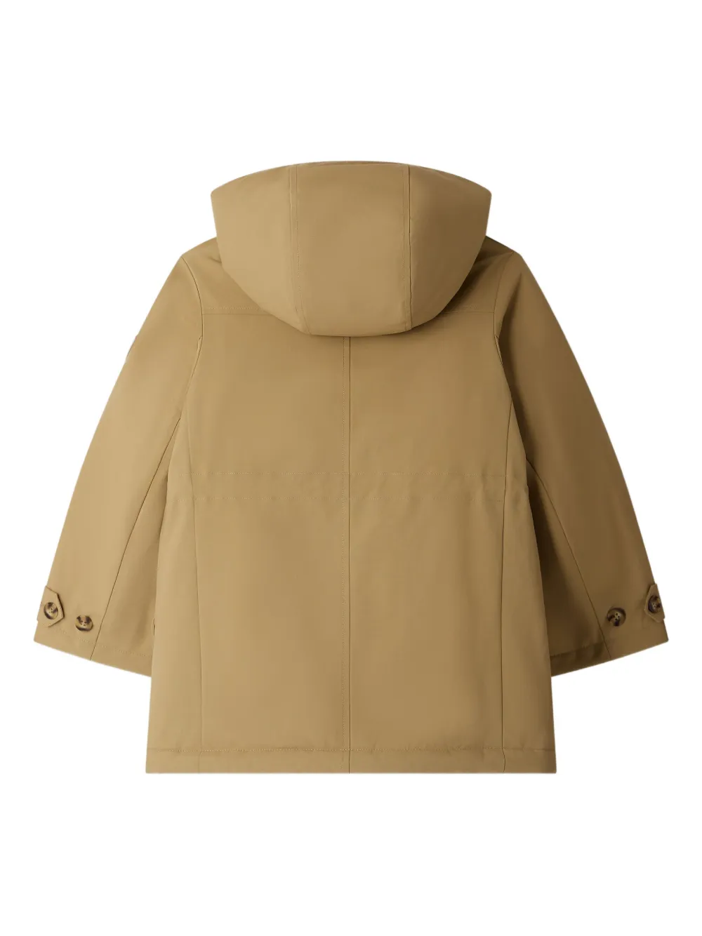 Bonpoint Jas met capuchon en logopatch Beige