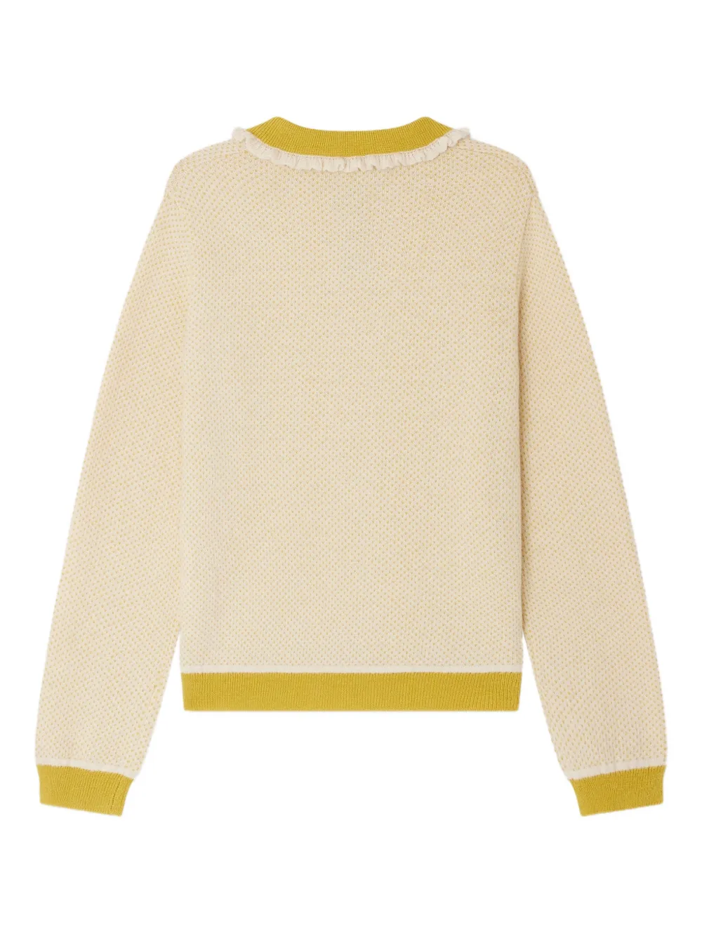 Bonpoint Gebreid poloshirt met textuur Beige
