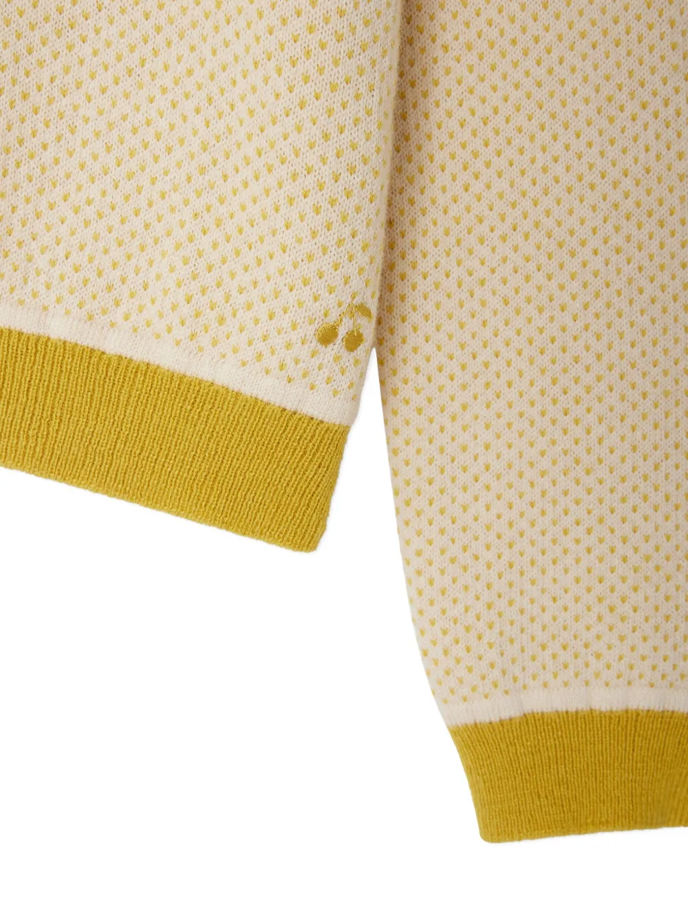 Bonpoint Gebreid poloshirt met textuur Beige