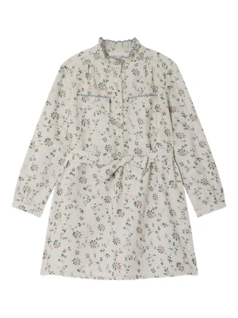 Bonpoint Tiphany frill-neck floral dress