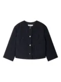 Bonpoint quilted circle-pattern coat - Blue