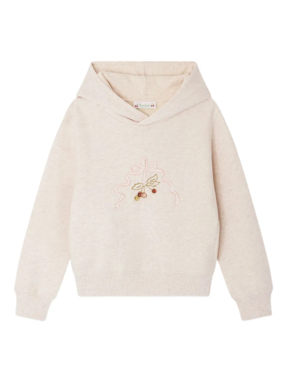Bonpoint Hoodie met geborduurde strik Roze