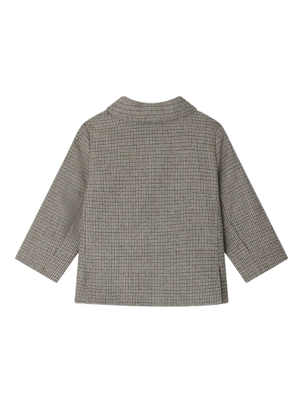 Bonpoint Jack met pied-de-poule print en drie knopen - Beige