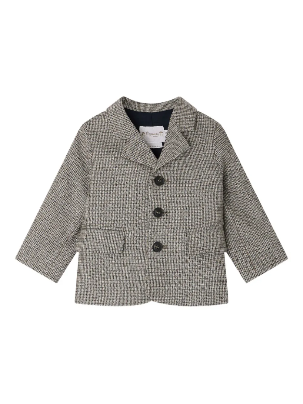 Bonpoint houndstooth three-button jacket | Neutrals | Image 1