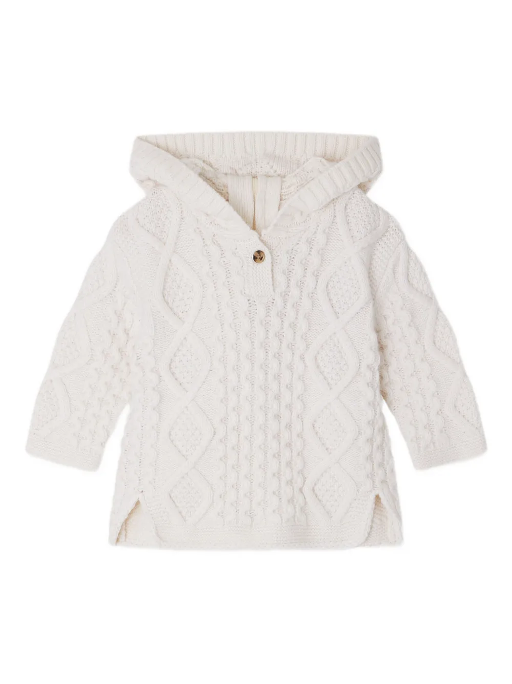 Bonpoint Kabelgebreid vest Wit