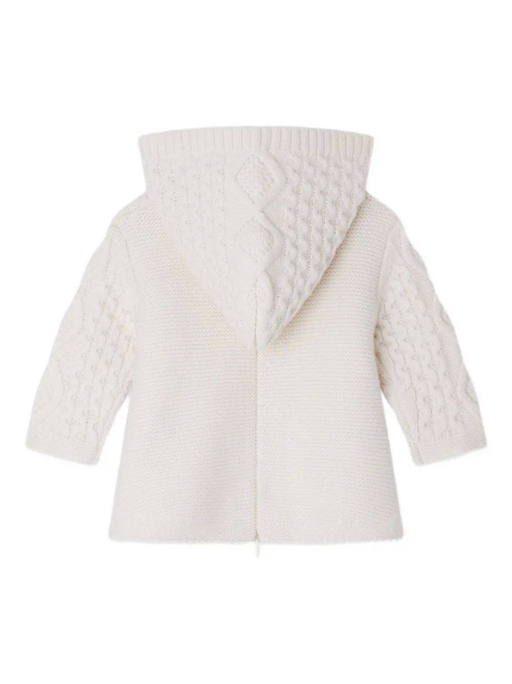 Bonpoint Kabelgebreid vest Wit