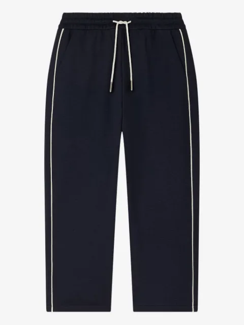 Bonpoint Jemia cherry-embellished side-stripe trousers