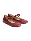 Bonpoint bow T-bar ballerina - Red