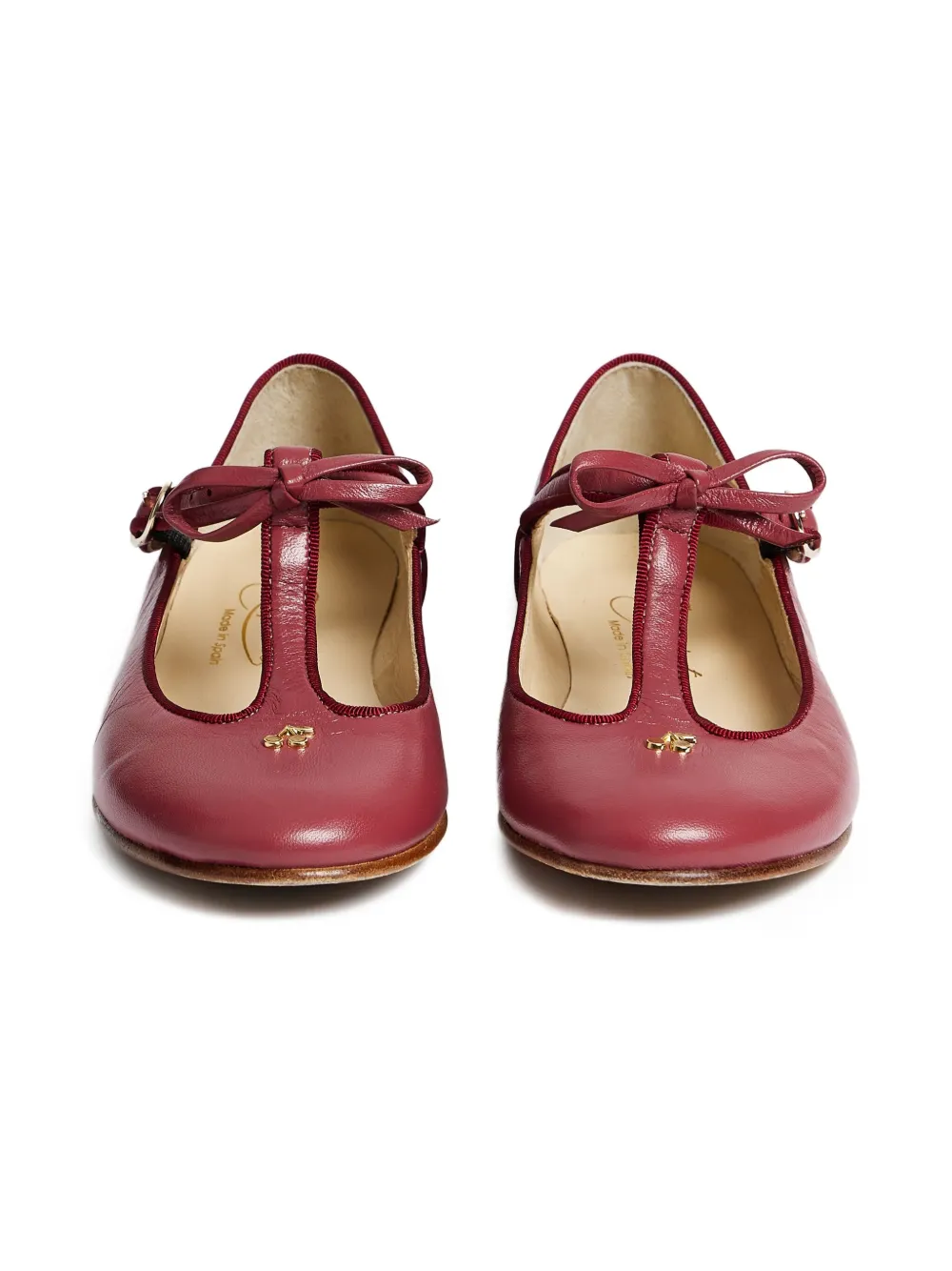Bonpoint bow T-bar ballerina Red