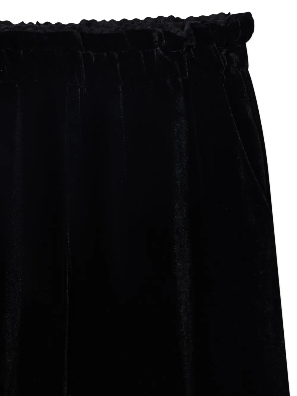 Bonpoint Fluwelen broek met elastische taille Zwart