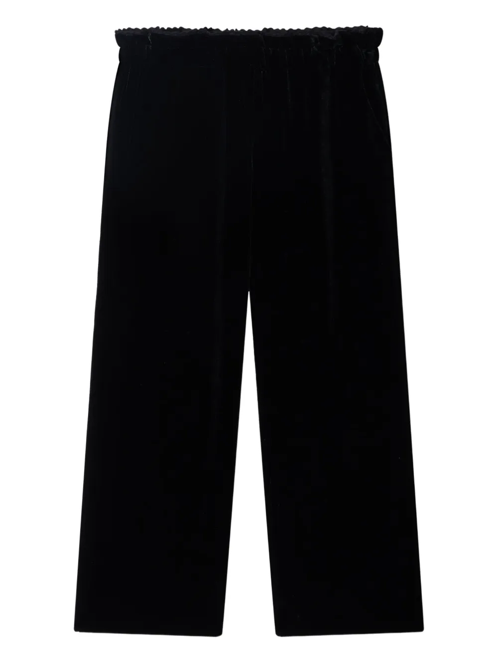 Bonpoint Fluwelen broek met elastische taille Zwart