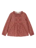 Bonpoint smocked cherry-print blouse - Pink