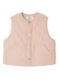 Bonpoint quilted floral-pattern vest - Pink