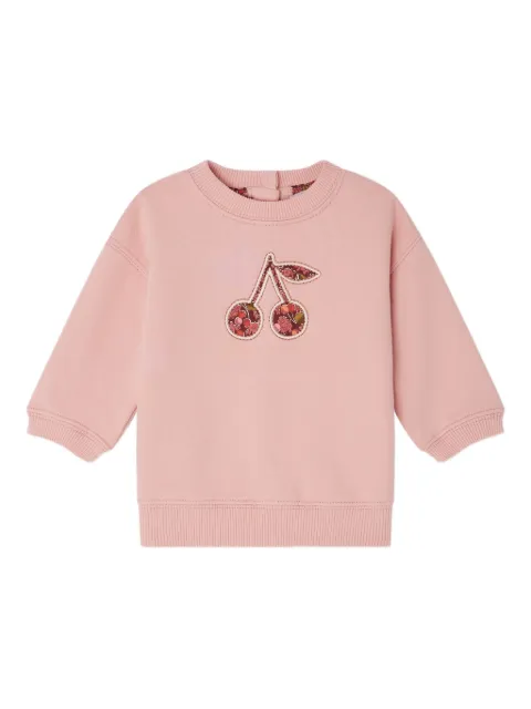 Bonpoint Dahlia floral-cherry sweatshirt