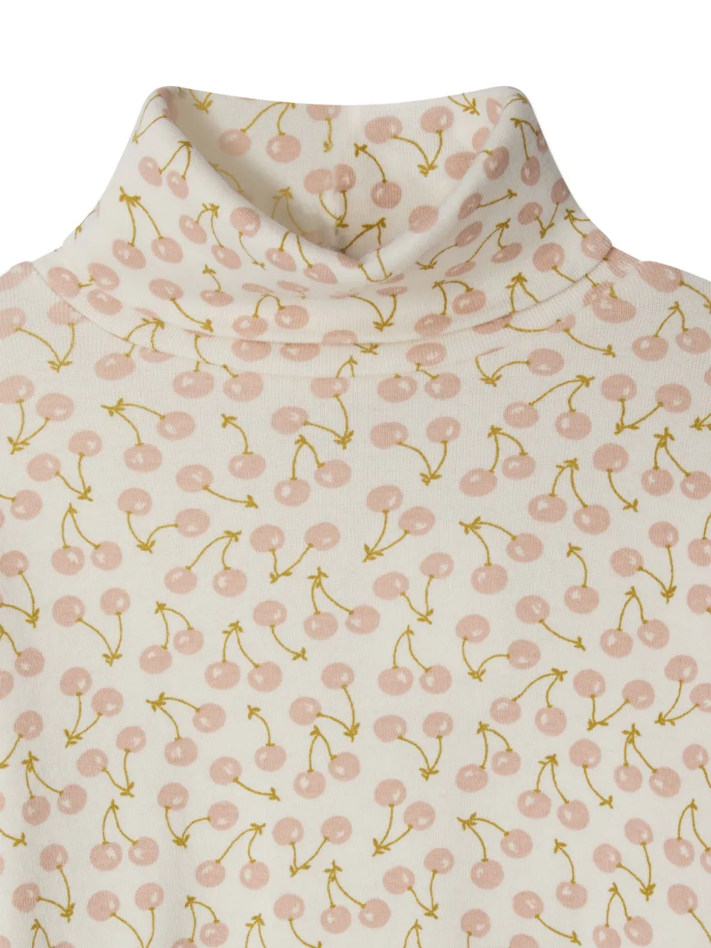 Bonpoint Tahiti T-shirt met kersenprint Beige