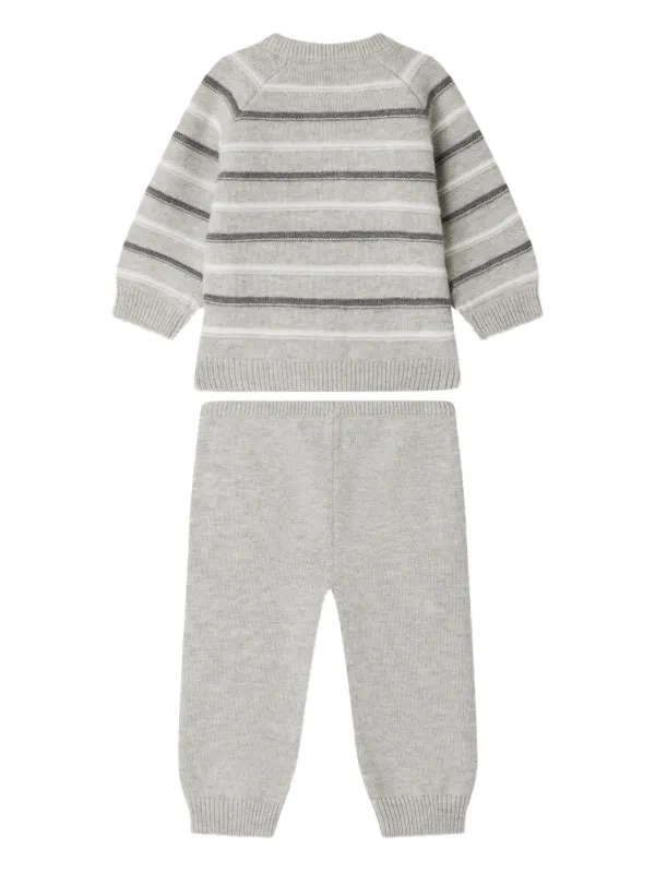 Bonpoint Justio Striped Knitted Set Grey FARFETCH PH