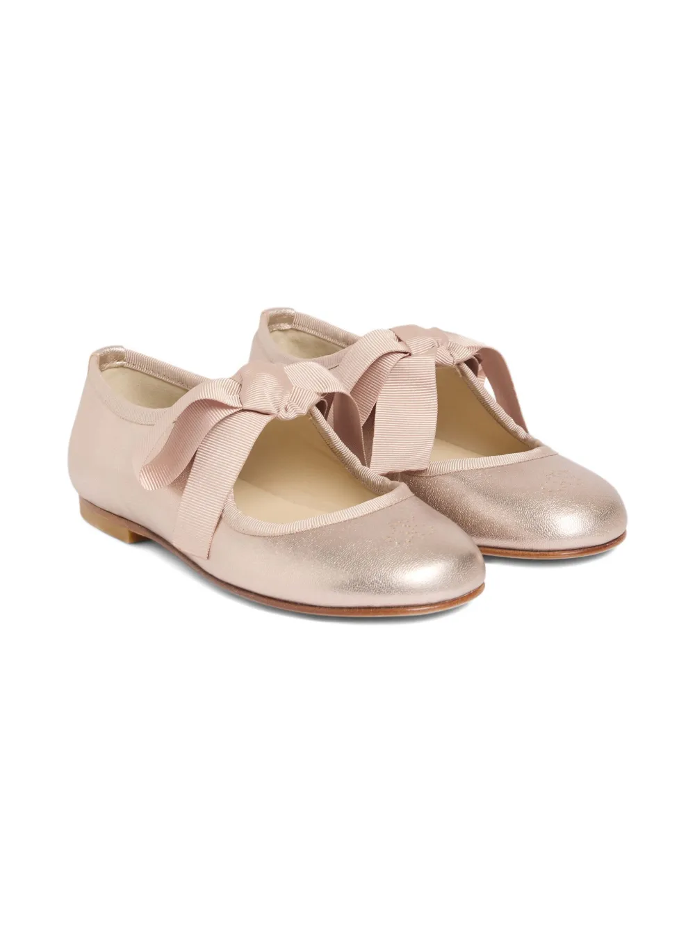 Bonpoint bow-detail ballerina shoes Pink