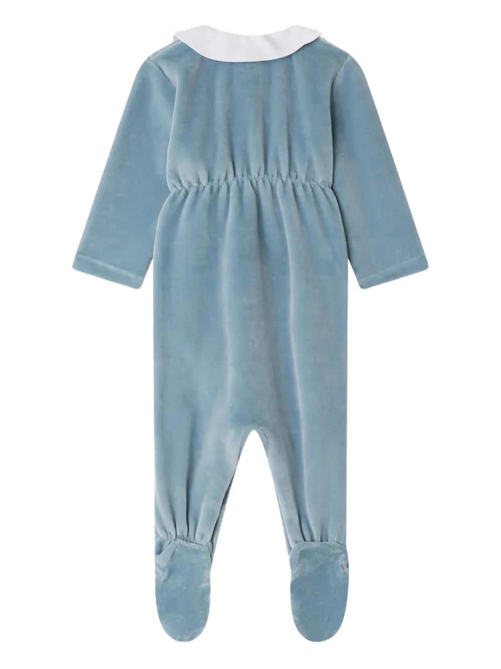 Bonpoint Tilouan Peter Pan-collar velour pajamas - Blauw