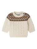 Bonpoint cable-knit patterned sweater knitwear - Neutrals