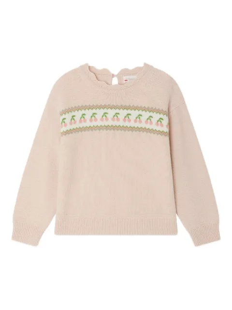 Bonpoint Judith cherry-jacquard jumper