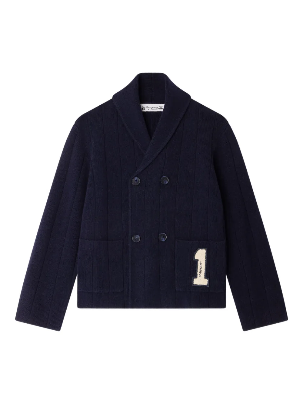 Bonpoint Vest met dubbele rij knopen Blauw