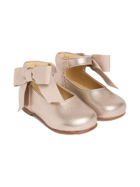 Bonpoint bow-embellished leather ballet flats