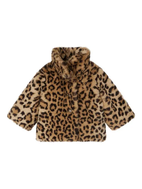 Bonpoint leopard-print faux fur coat