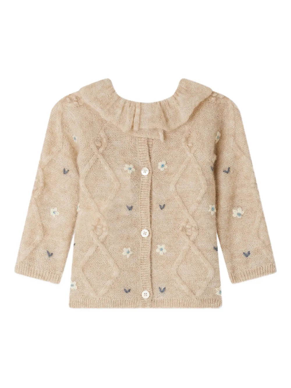 Bonpoint Vest met ruches Beige