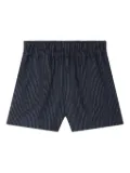 Bonpoint striped-pattern elasticated-waist shorts - Blue