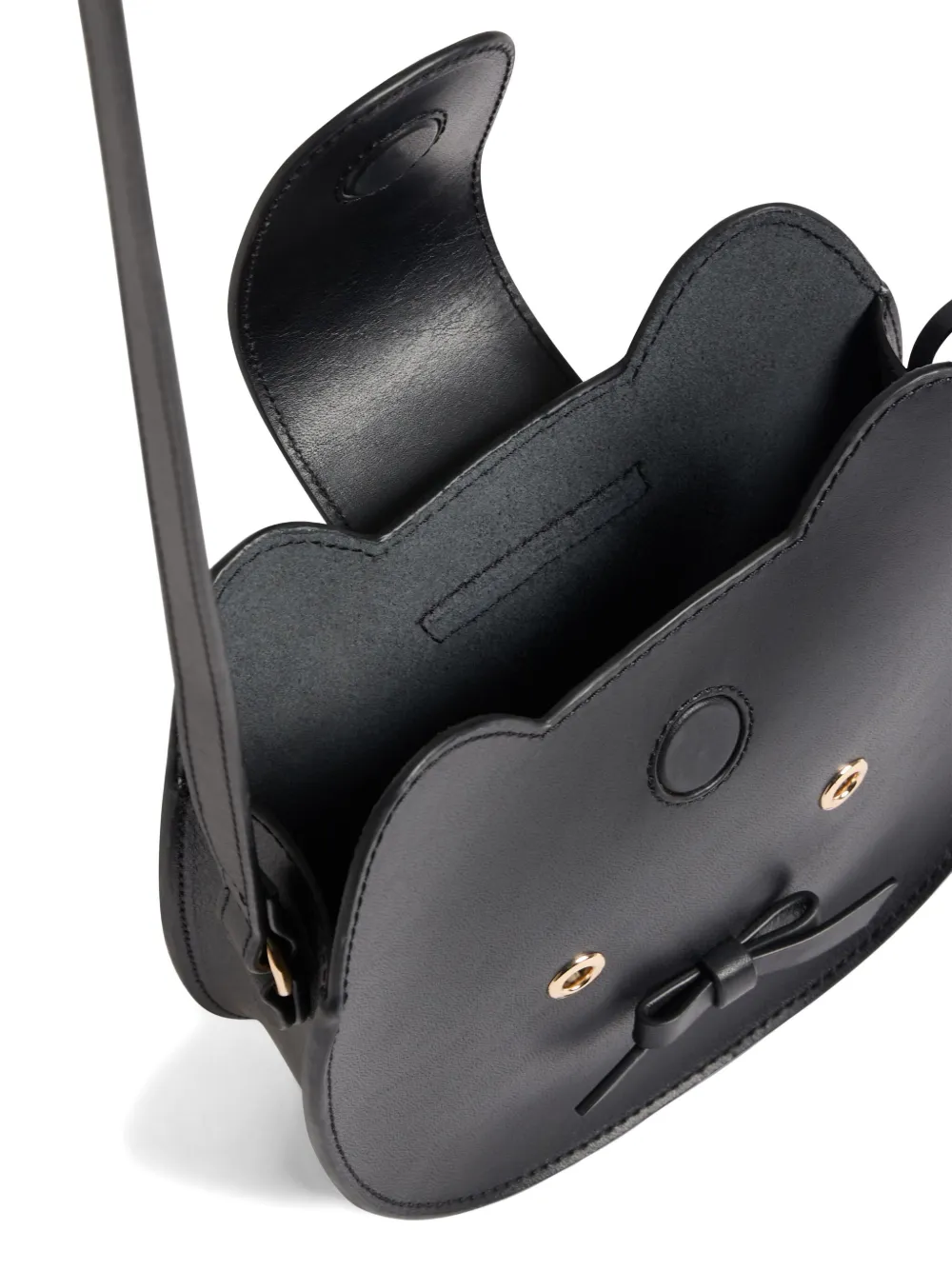 Bonpoint Juro schoudertas met kat Zwart