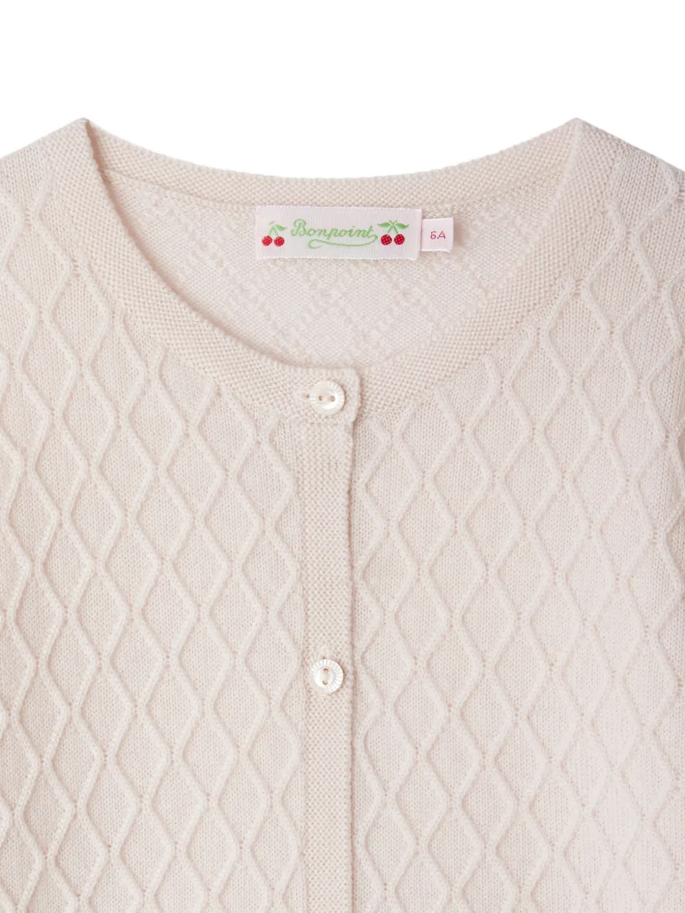 Bonpoint Vest met diamantpatroon Beige