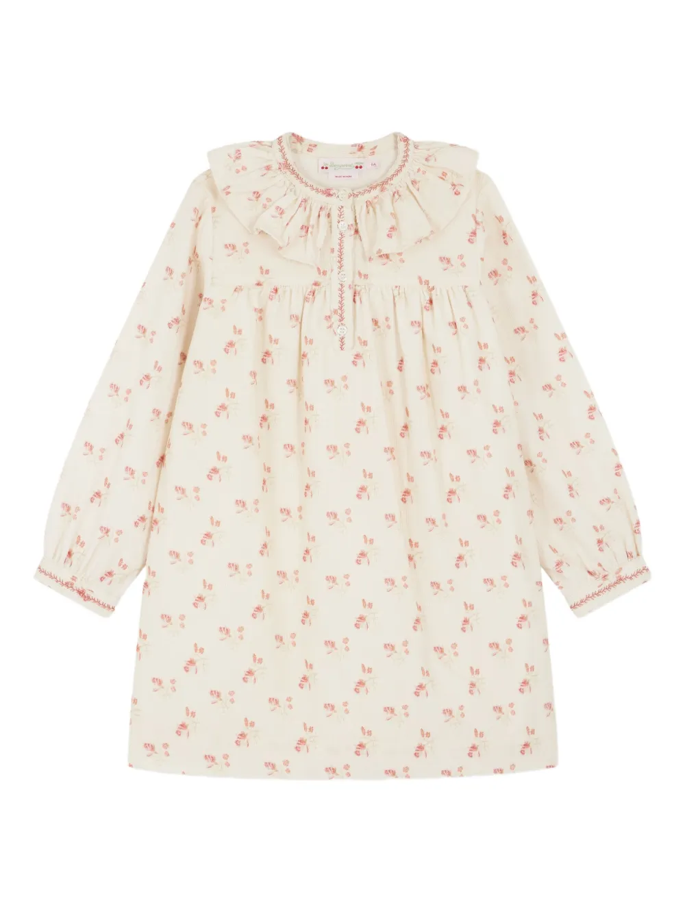 Bonpoint frilled-collar floral cotton dress | Neutrals | Image 1