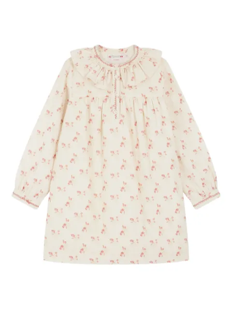 Bonpoint frilled-collar floral cotton dress